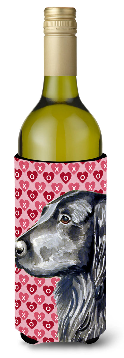 Hearts Love and Valentine's Day Design with Dog Wine Bottle Hugger