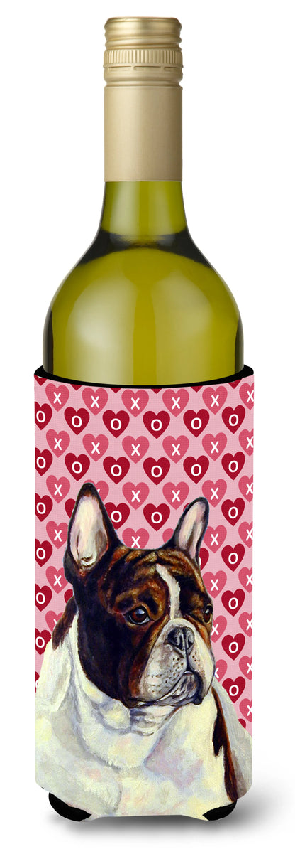 Hearts Love and Valentine's Day Design with Dog Wine Bottle Hugger