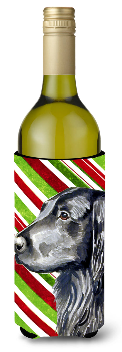 Candy Cane Holiday Christmas Design with Dog Wine Bottle Hugger