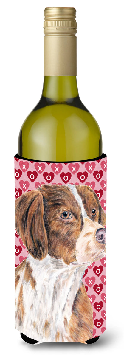 Hearts Love and Valentine's Day Design with Dog Wine Bottle Hugger