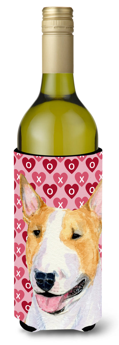 Hearts Love and Valentine's Day Design with Dog Wine Bottle Hugger