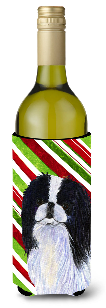 Candy Cane Christmas Design with Dog Wine Bottle Hugger