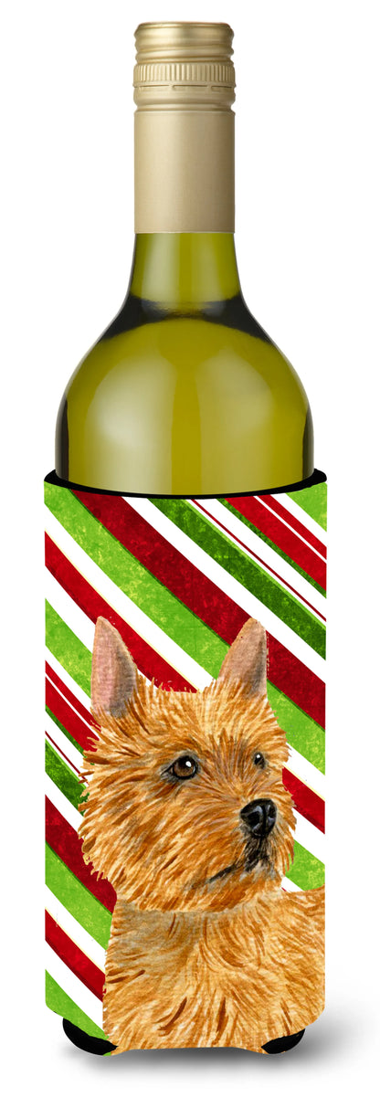 Candy Cane Christmas Design with Dog Wine Bottle Hugger