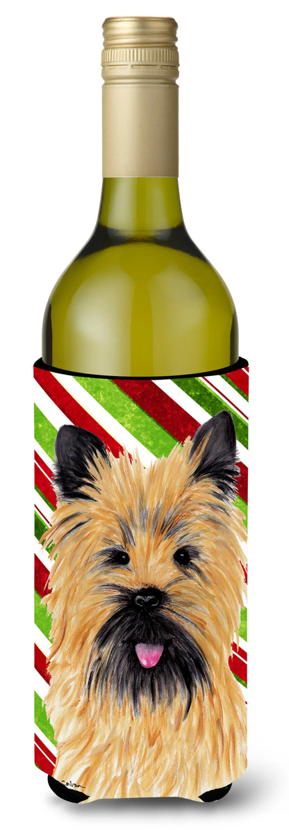 Candy Cane Christmas Design with Dog Wine Bottle Hugger