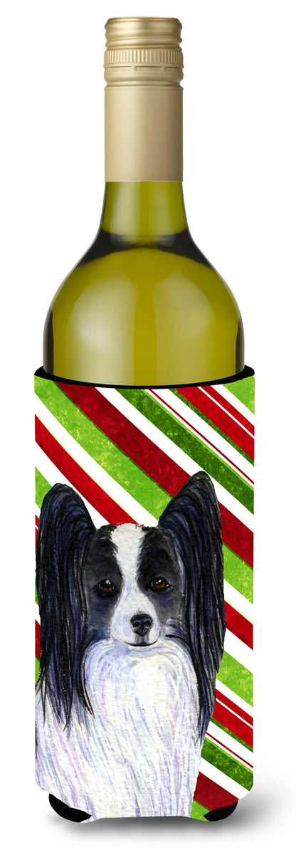 Candy Cane Christmas Design with Dog Wine Bottle Hugger