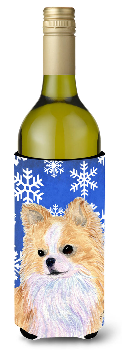 Christmas Dog Art Wine Bottle Hugger