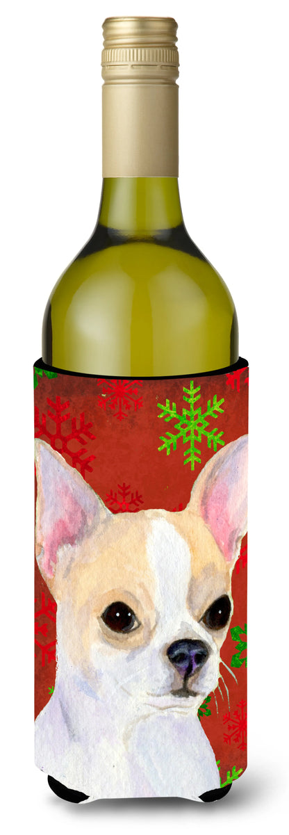 Christmas Dog Art Wine Bottle Hugger