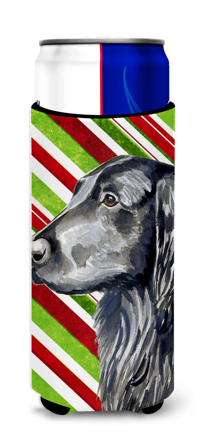 Candy Cane Holiday Christmas Design with Dog Ultra Hugger for slim cans