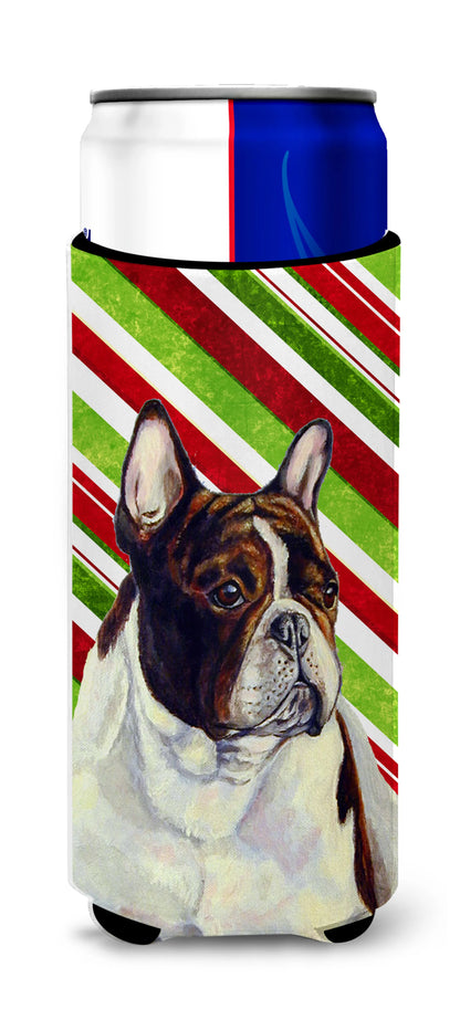 Candy Cane Holiday Christmas Design with Dog Ultra Hugger for slim cans