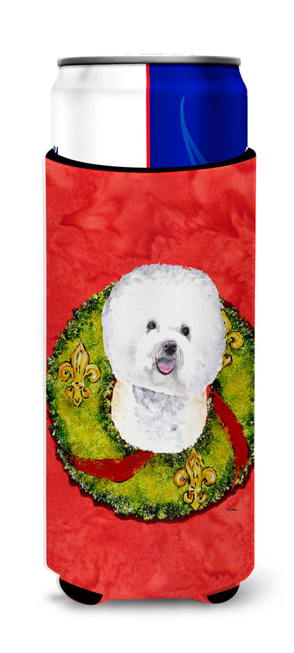 Christmas Wreath Design with Dog Ultra Hugger for slim cans