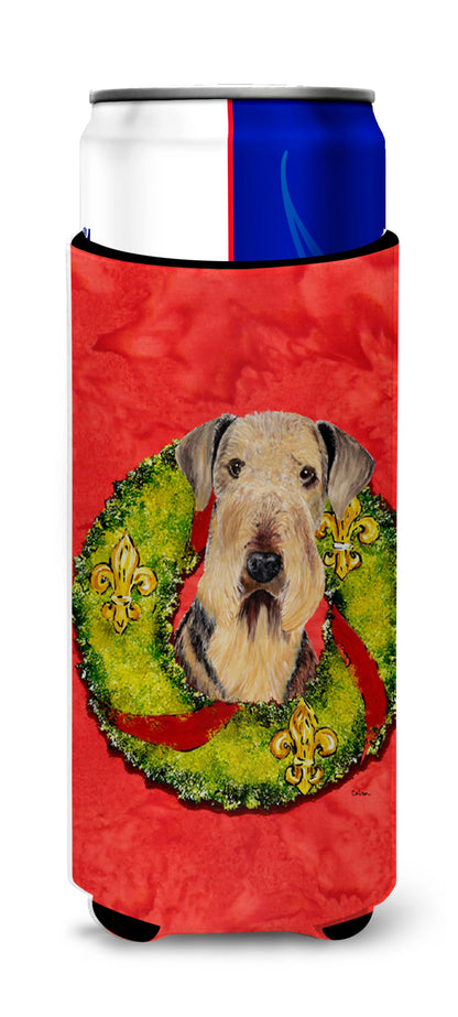 Christmas Wreath Design with Dog Ultra Hugger for slim cans