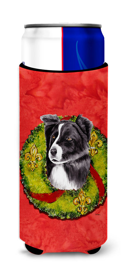 Christmas Wreath Design with Dog Ultra Hugger for slim cans