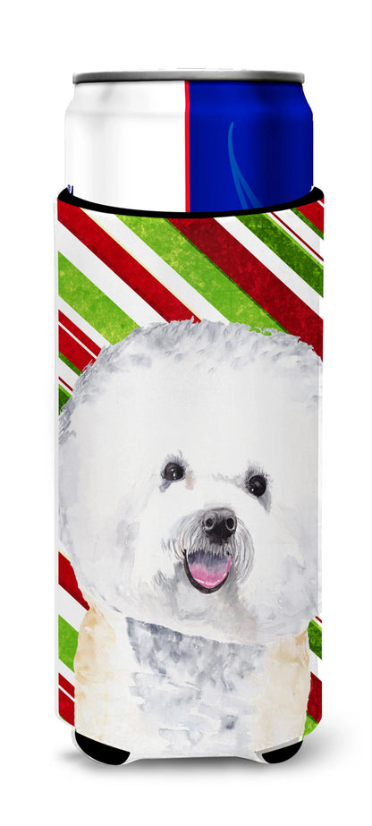 Candy Cane Christmas Design with Dog Ultra Hugger for slim cans