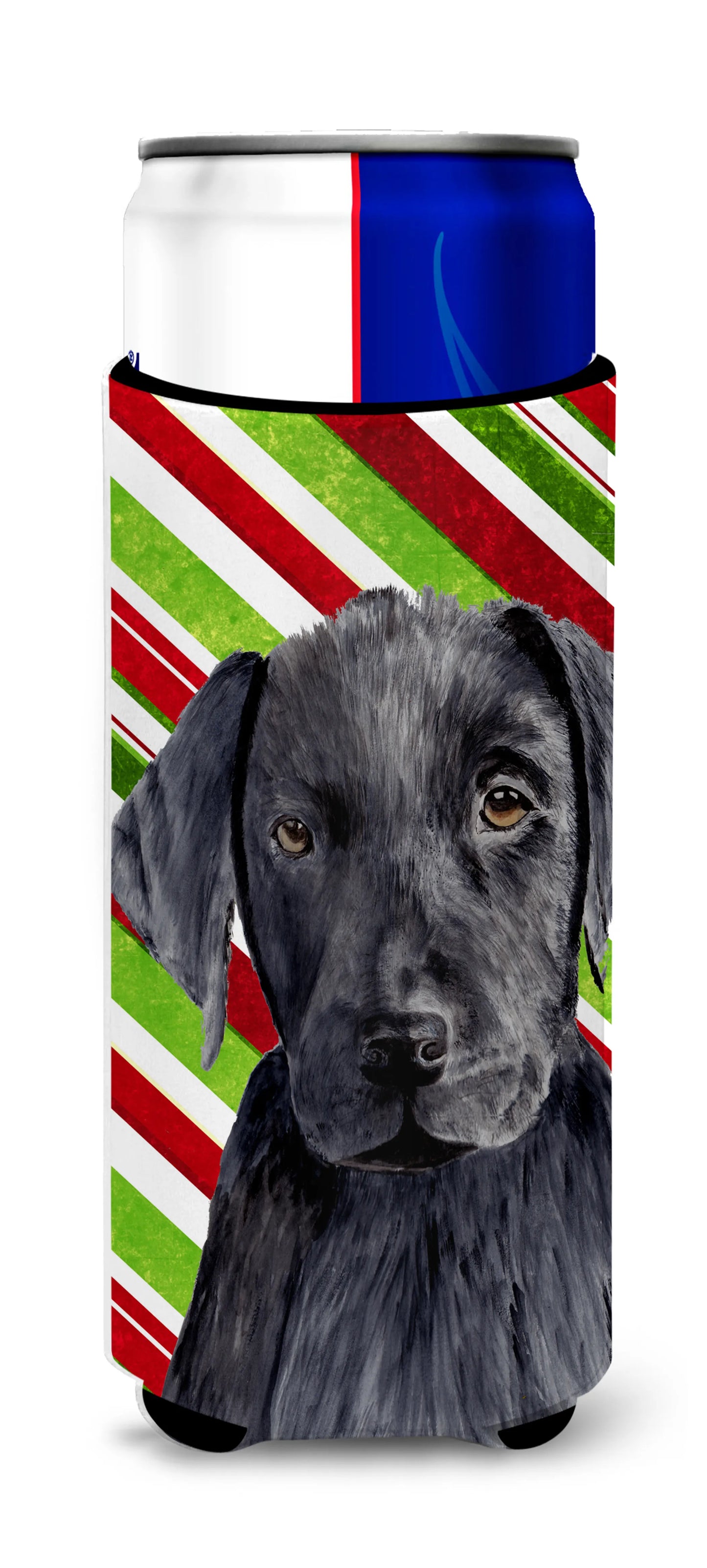 Candy Cane Christmas Design with Dog Ultra Hugger for slim cans