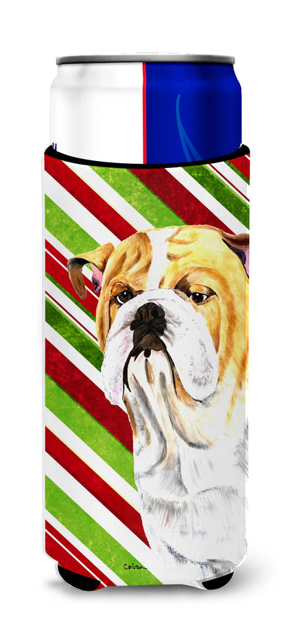 Candy Cane Christmas Design with Dog Ultra Hugger for slim cans