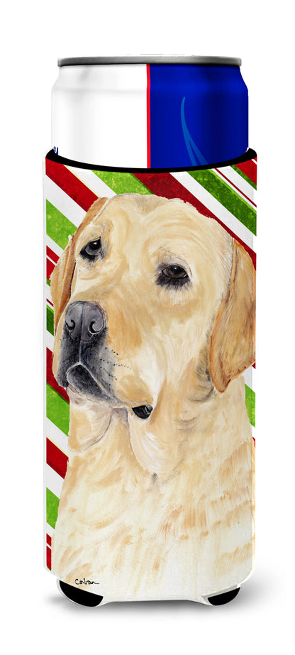 Candy Cane Christmas Design with Dog Ultra Hugger for slim cans