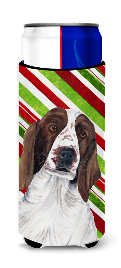 Candy Cane Christmas Design with Dog Ultra Hugger for slim cans