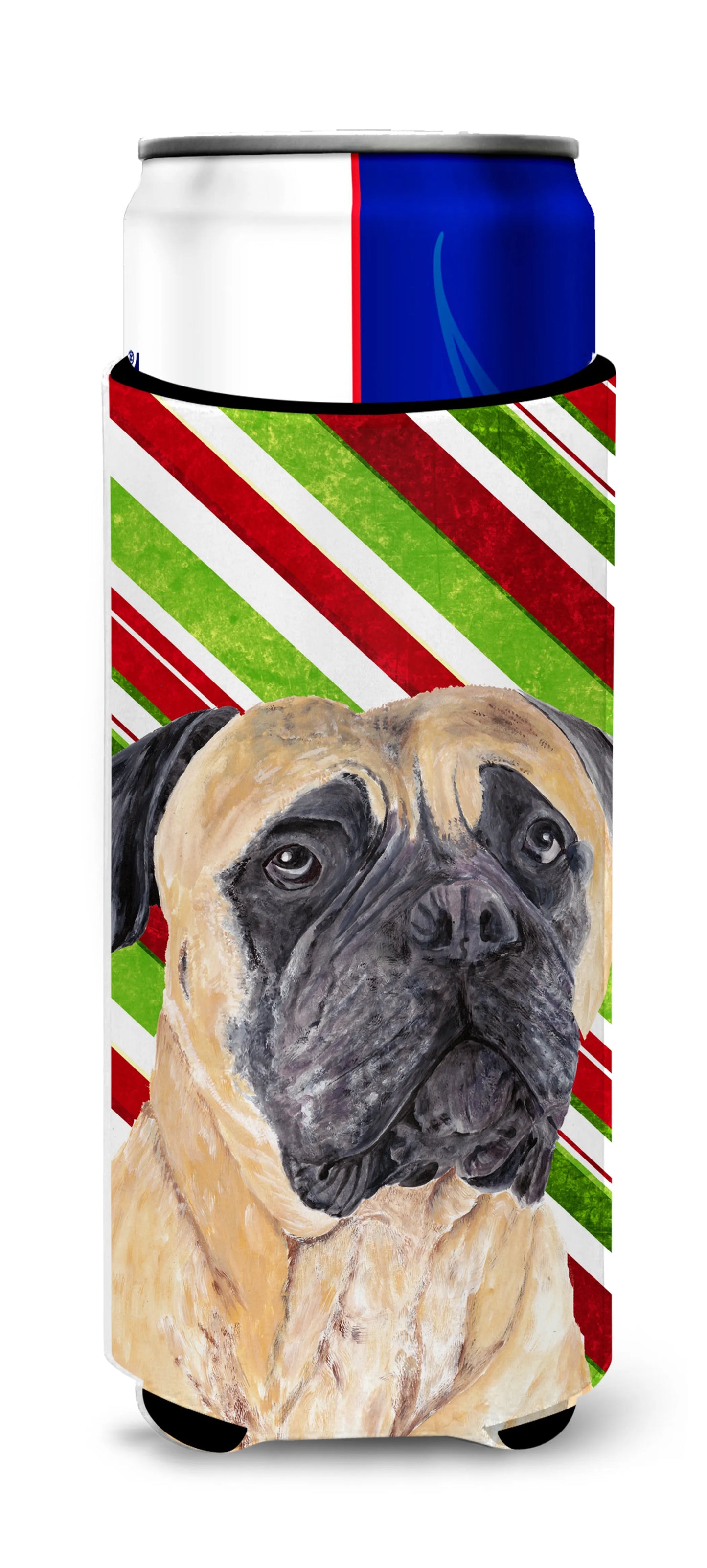 Candy Cane Christmas Design with Dog Ultra Hugger for slim cans