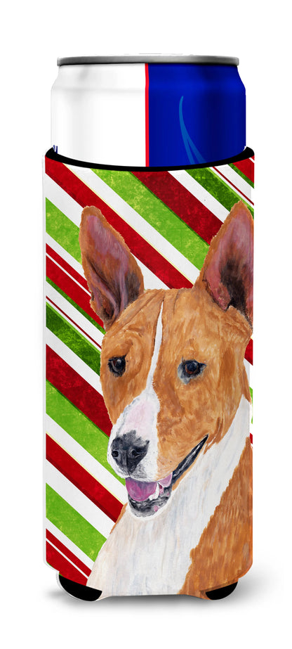 Candy Cane Christmas Design with Dog Ultra Hugger for slim cans