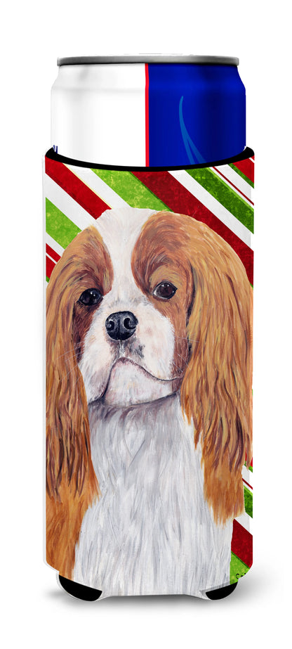 Candy Cane Christmas Design with Dog Ultra Hugger for slim cans