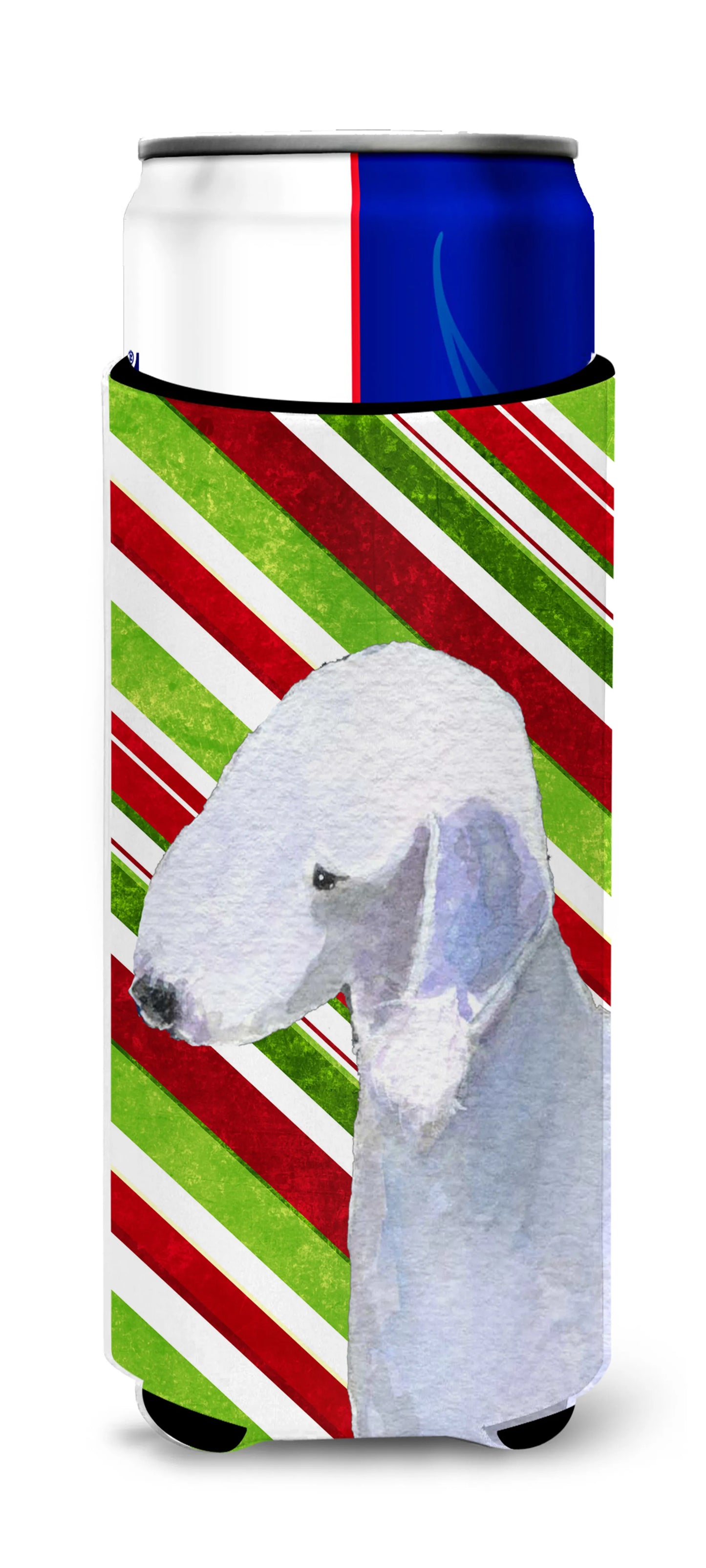 Candy Cane Christmas Design with Dog Ultra Hugger for slim cans