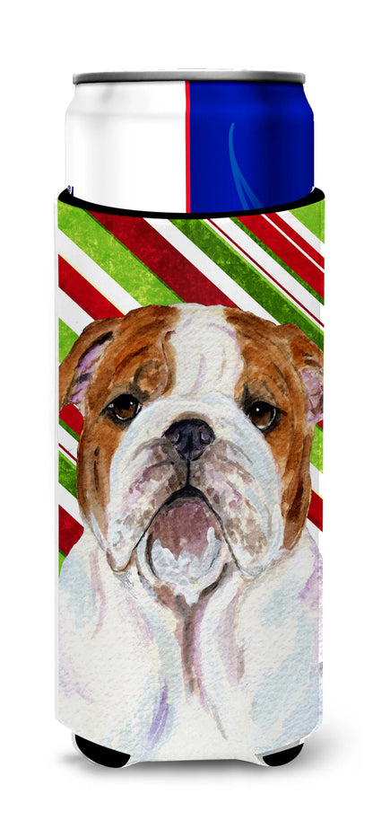 Candy Cane Christmas Design with Dog Ultra Hugger for slim cans