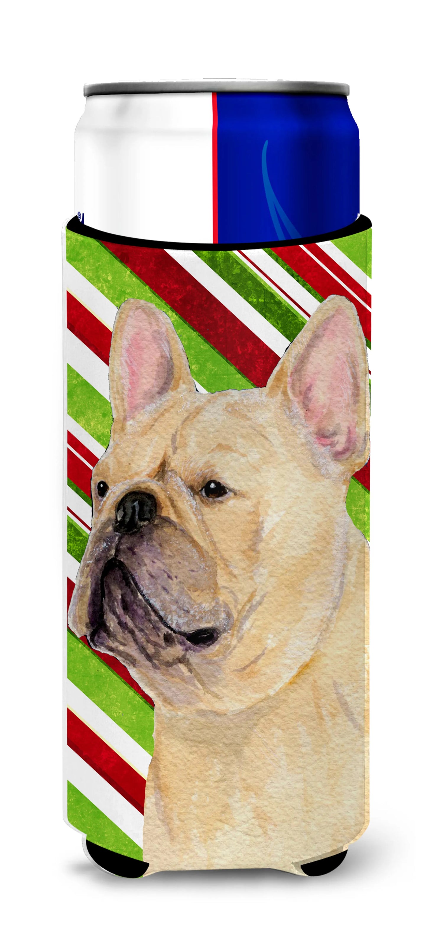 Candy Cane Christmas Design with Dog Ultra Hugger for slim cans