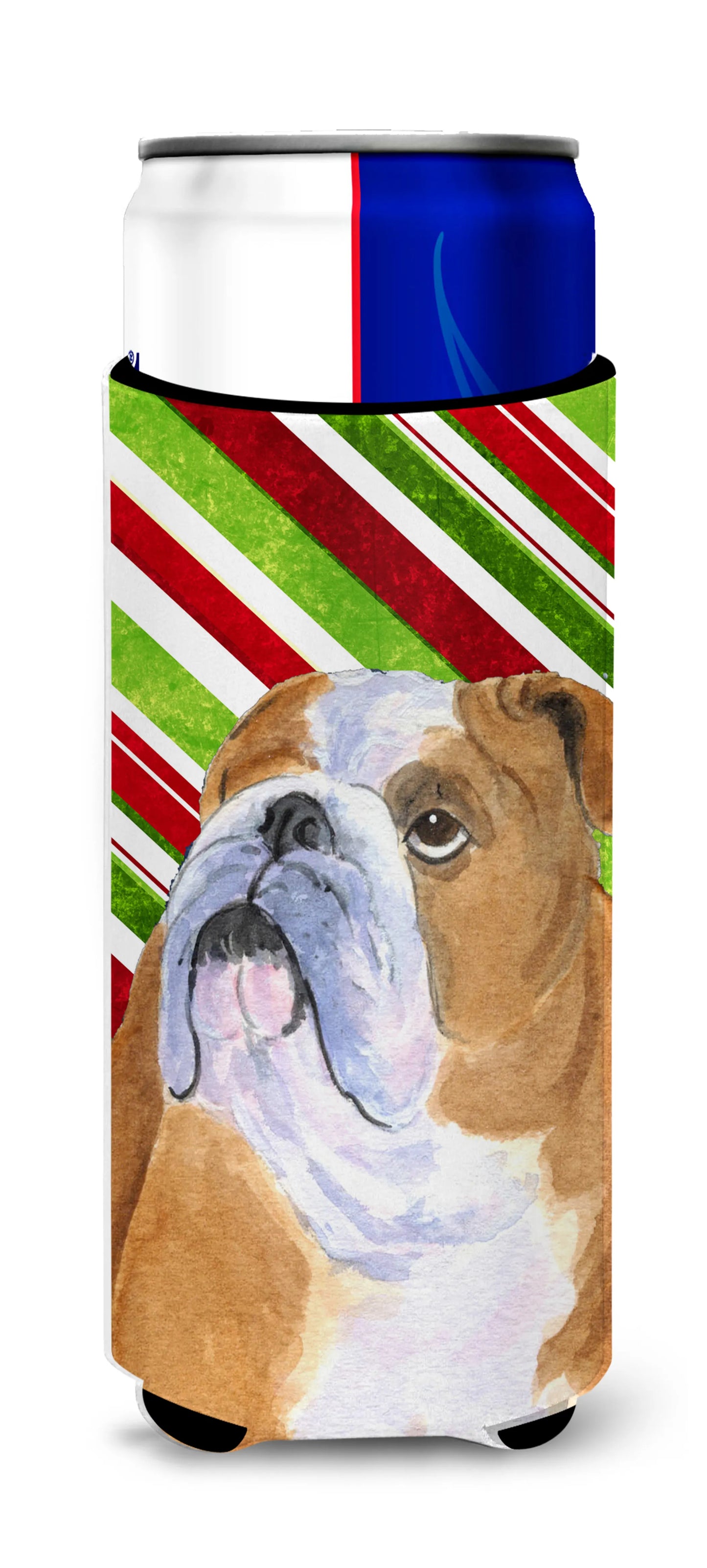 Candy Cane Christmas Design with Dog Ultra Hugger for slim cans