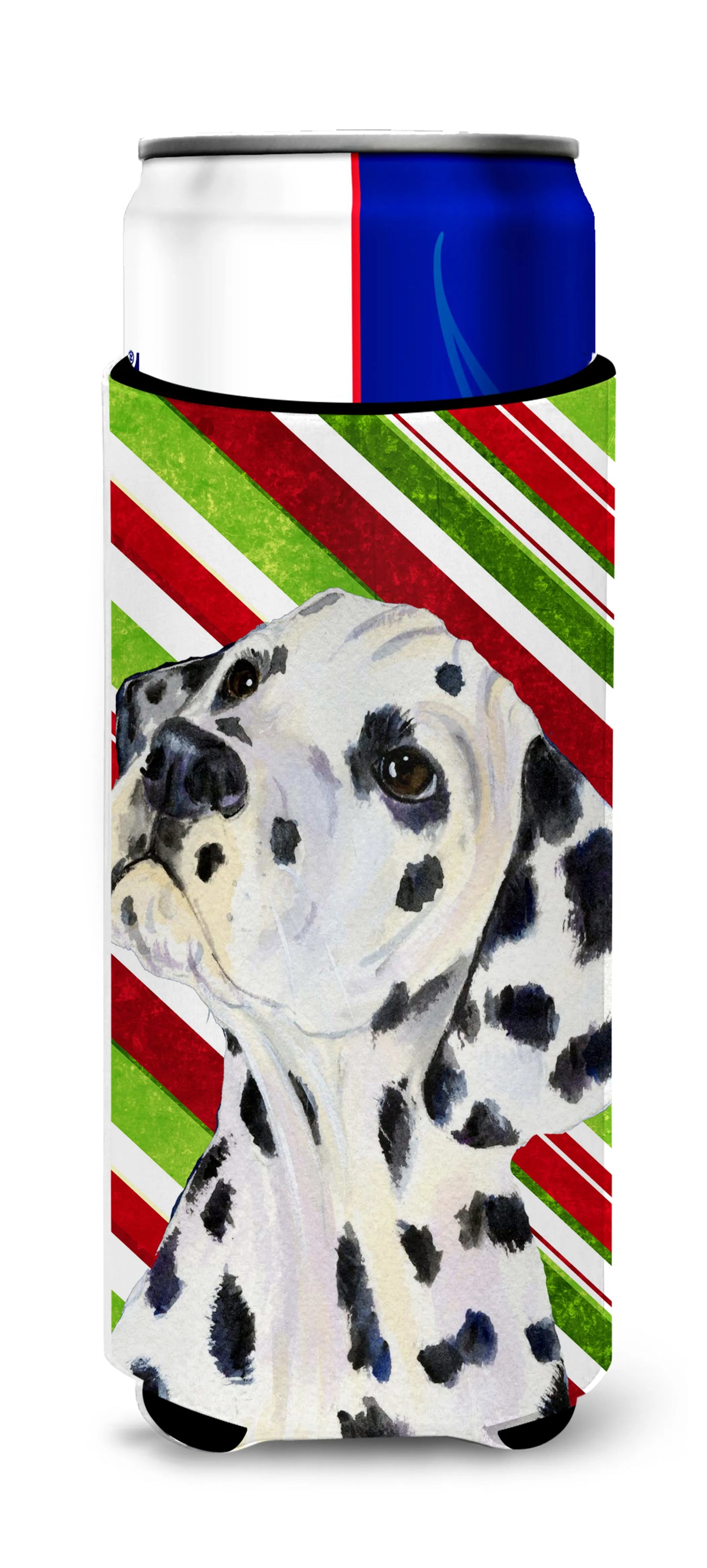 Candy Cane Christmas Design with Dog Ultra Hugger for slim cans