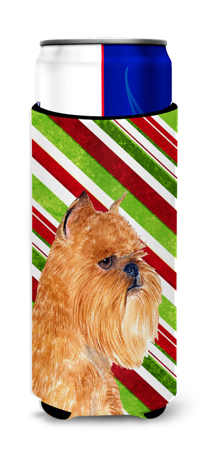 Candy Cane Christmas Design with Dog Ultra Hugger for slim cans