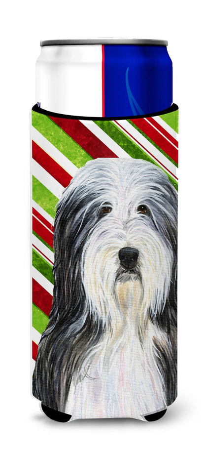 Candy Cane Christmas Design with Dog Ultra Hugger for slim cans