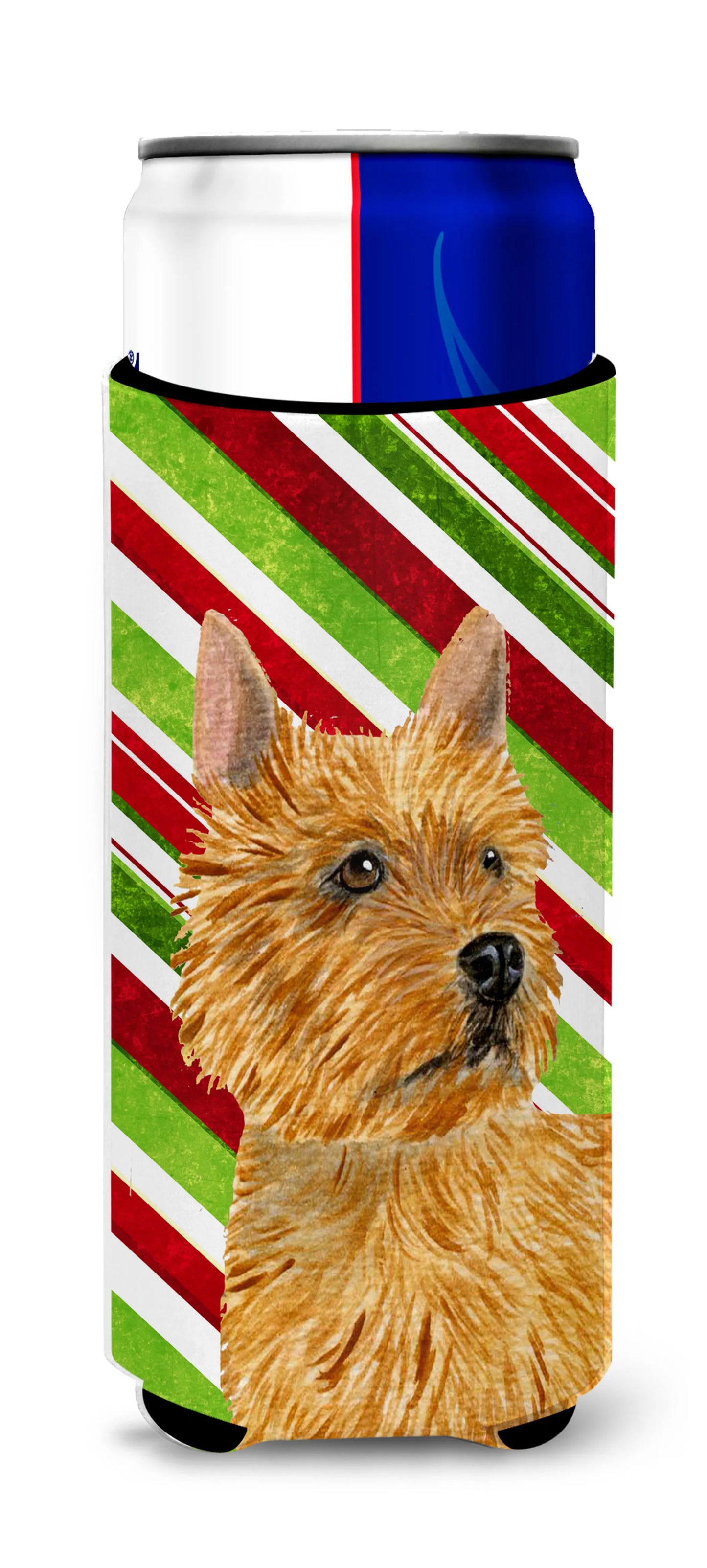 Candy Cane Christmas Design with Dog Ultra Hugger for slim cans