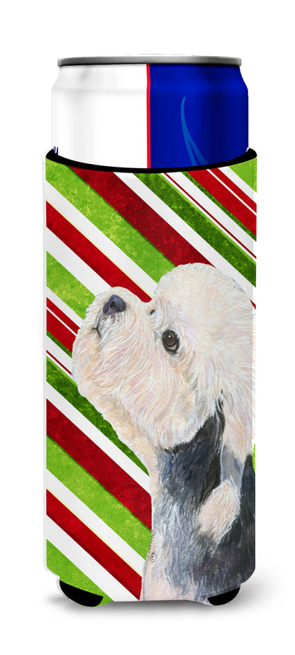 Candy Cane Christmas Design with Dog Ultra Hugger for slim cans