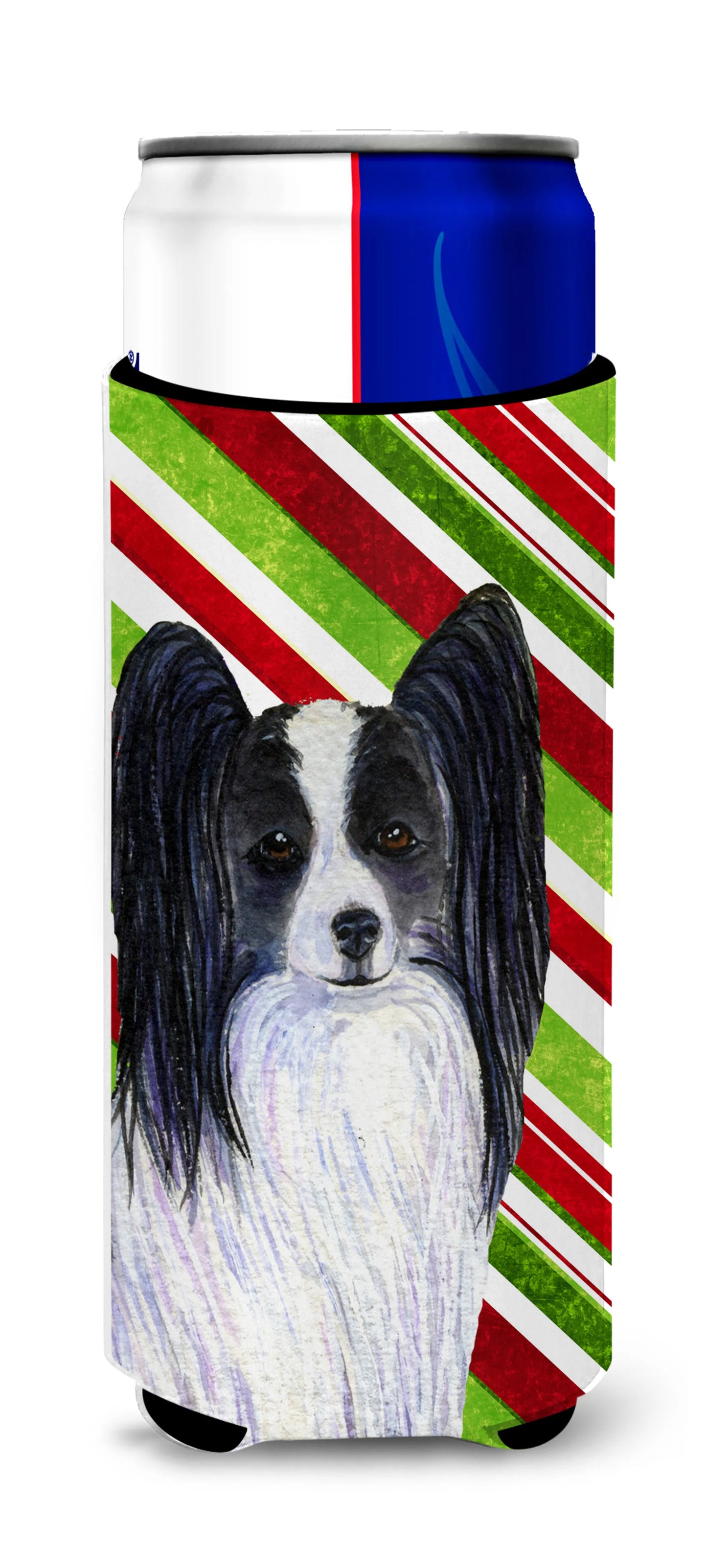 Candy Cane Christmas Design with Dog Ultra Hugger for slim cans