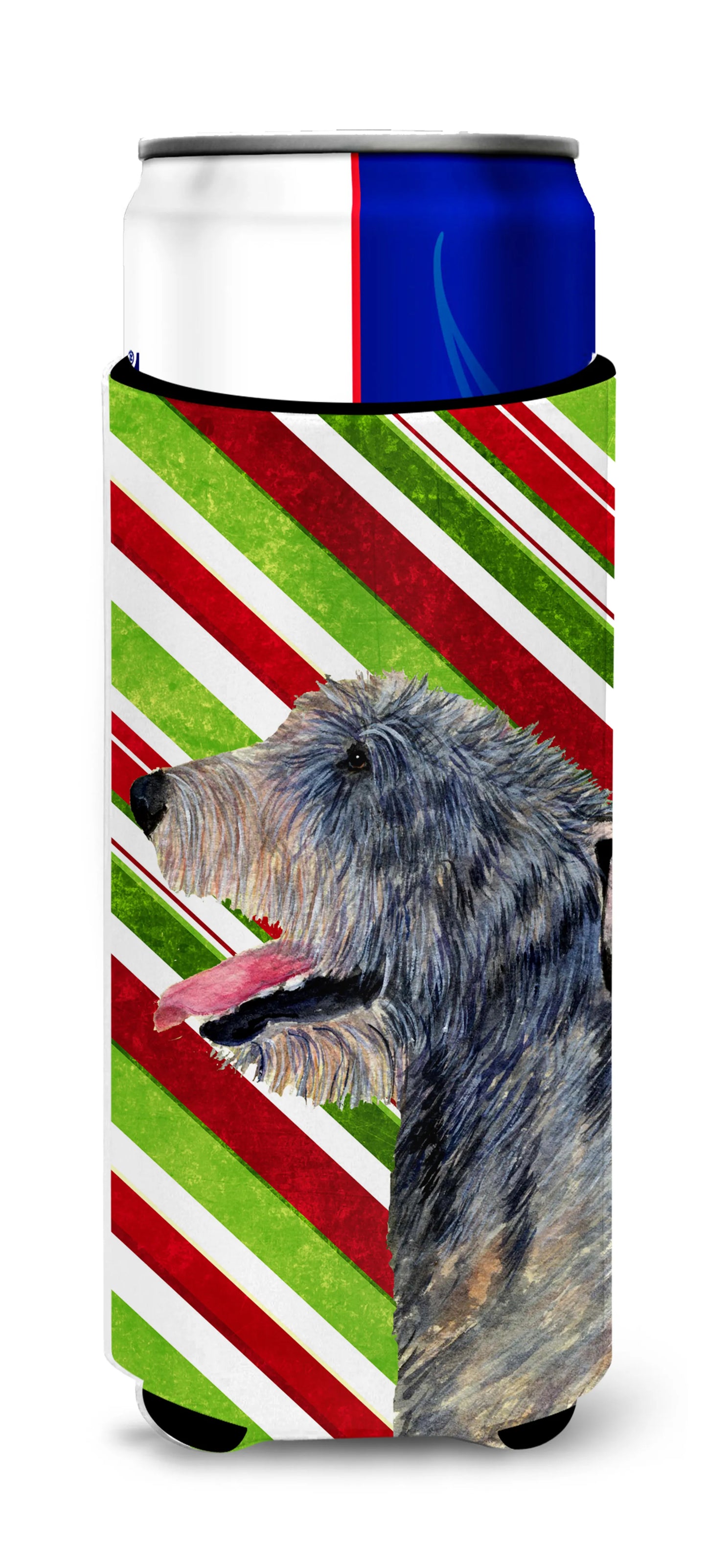 Candy Cane Christmas Design with Dog Ultra Hugger for slim cans