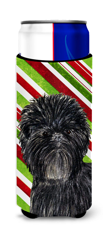 Candy Cane Christmas Design with Dog Ultra Hugger for slim cans