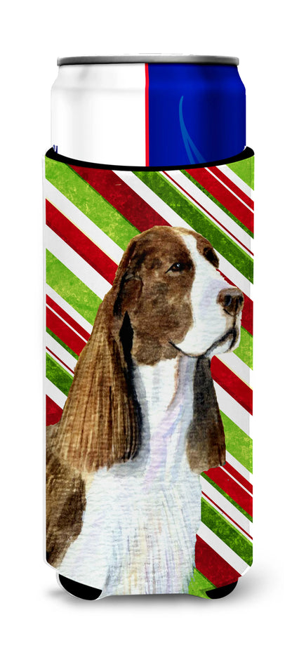 Candy Cane Christmas Design with Dog Ultra Hugger for slim cans