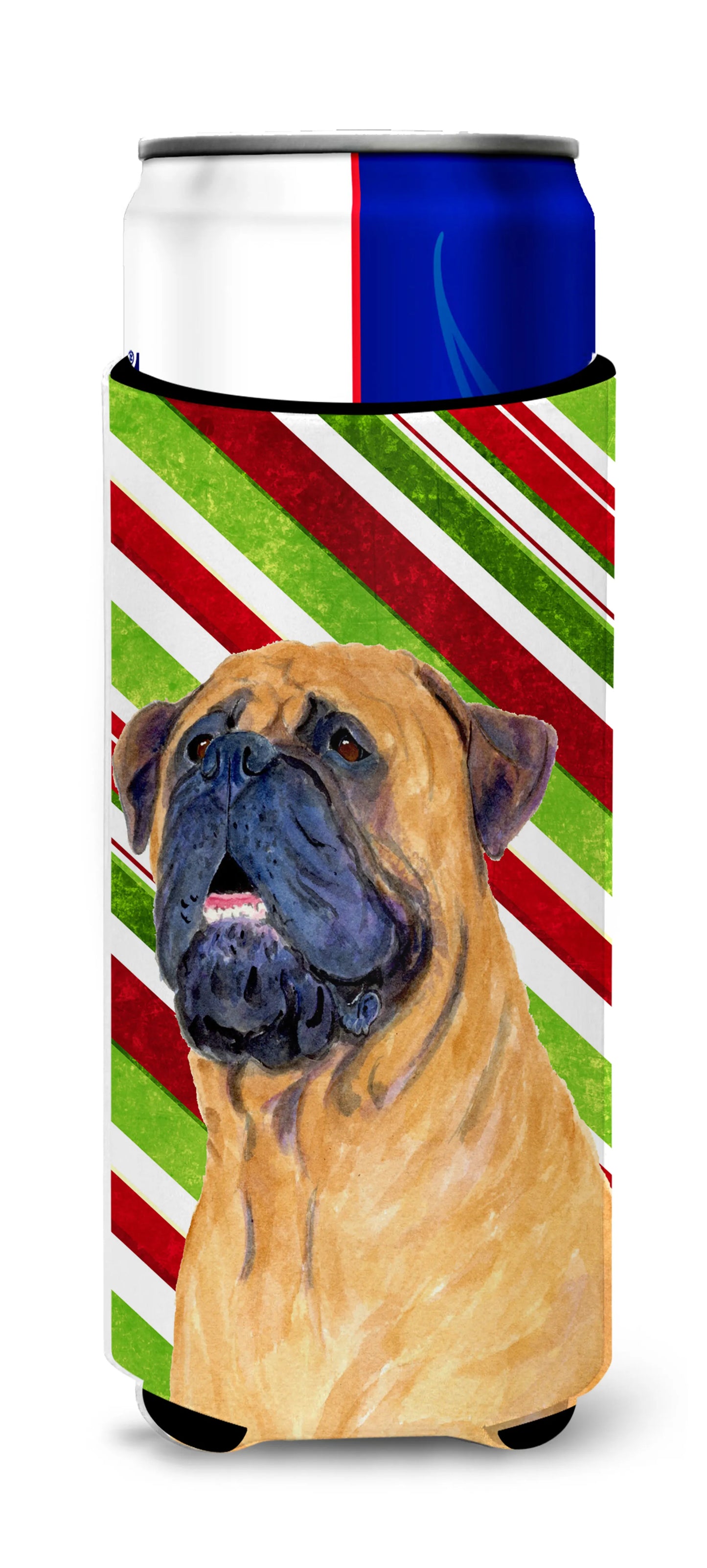 Candy Cane Christmas Design with Dog Ultra Hugger for slim cans