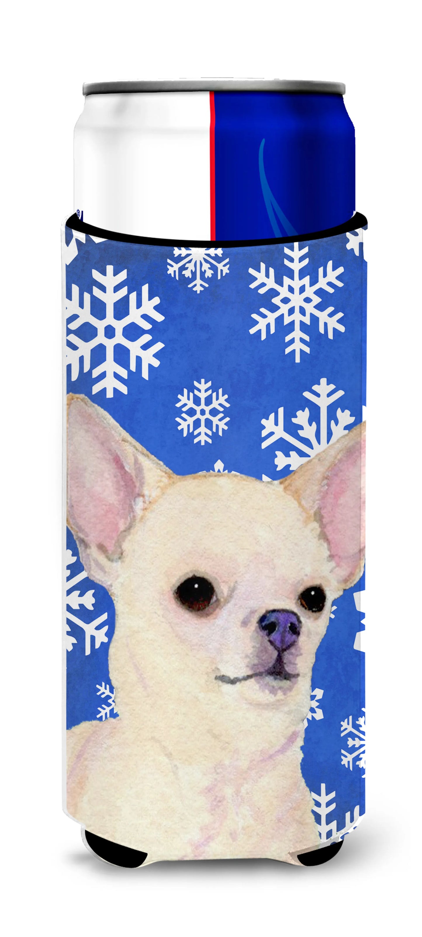 Christmas Dog Print Ultra Hugger for slim cans