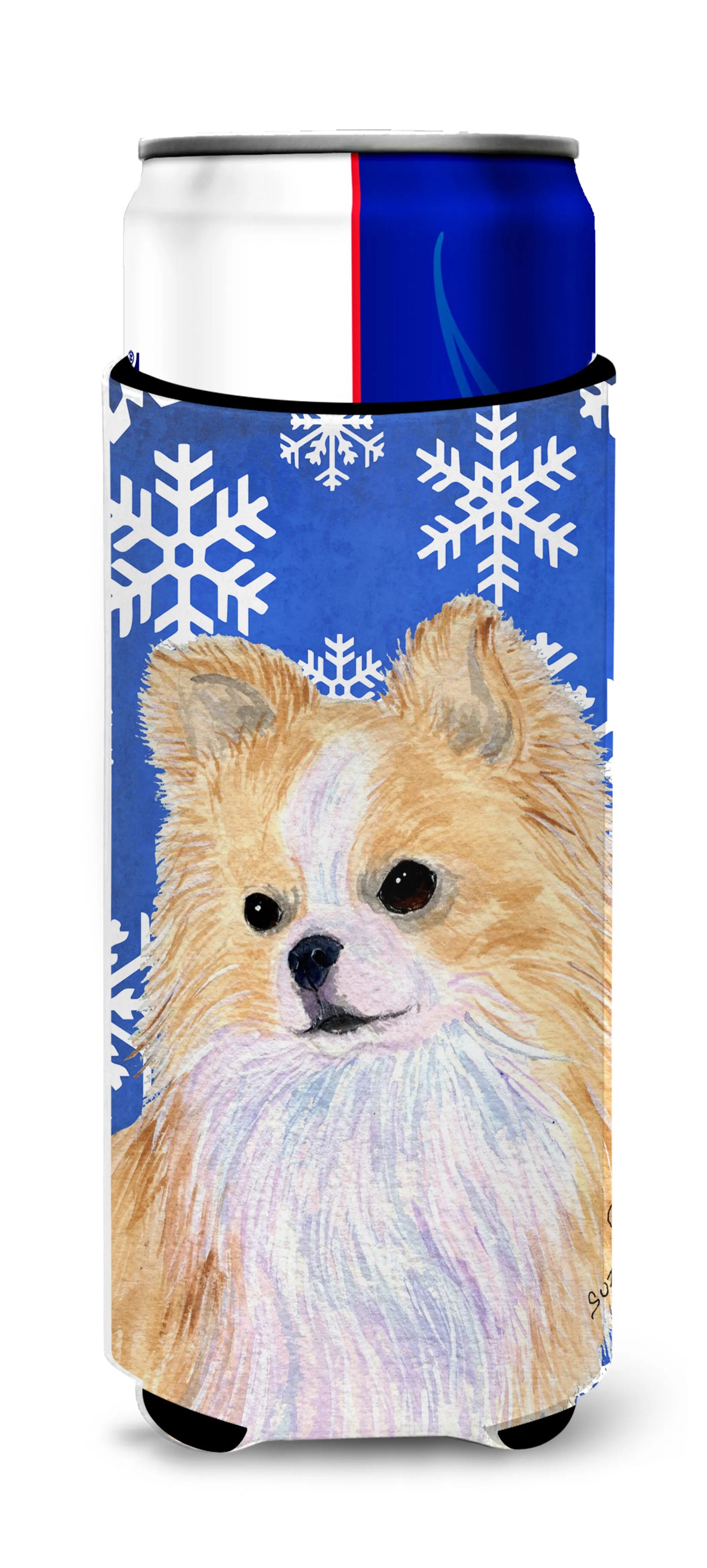 Christmas Dog Print Ultra Hugger for slim cans