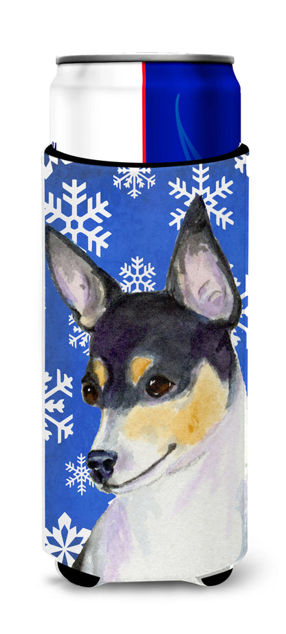 Christmas Dog Print Ultra Hugger for slim cans