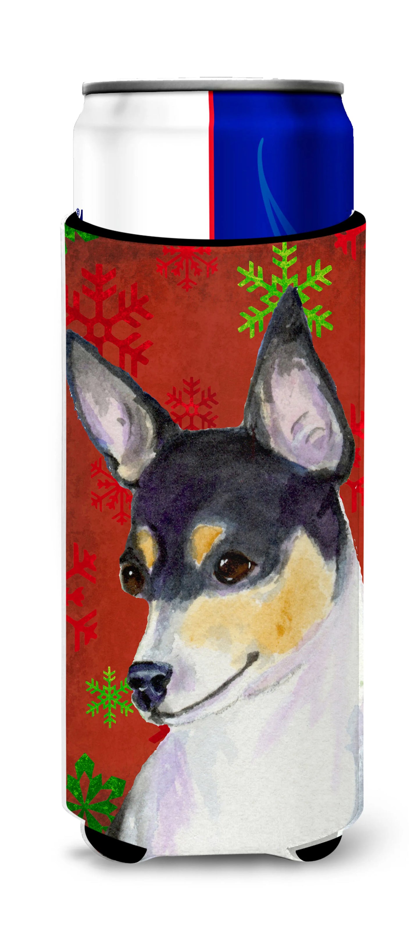 Christmas Dog Print Ultra Hugger for slim cans