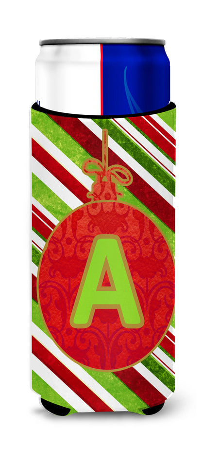 Christmas Oranment Holiday Initial Letter Ultra Hugger for slim cans