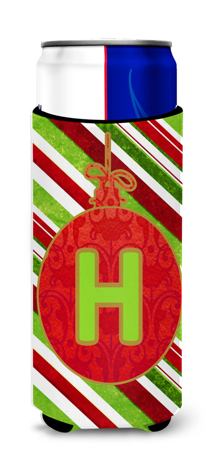 Christmas Oranment Holiday Initial Letter Ultra Hugger for slim cans