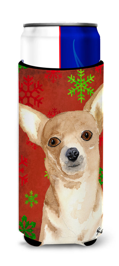 Christmas Dog Print Ultra Hugger for slim cans