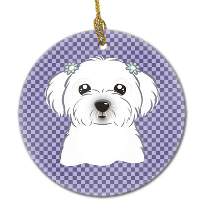 Dog Portrait on Ceramic Ornament - Size: 2.8 X 2.8 | Pack Of: 1