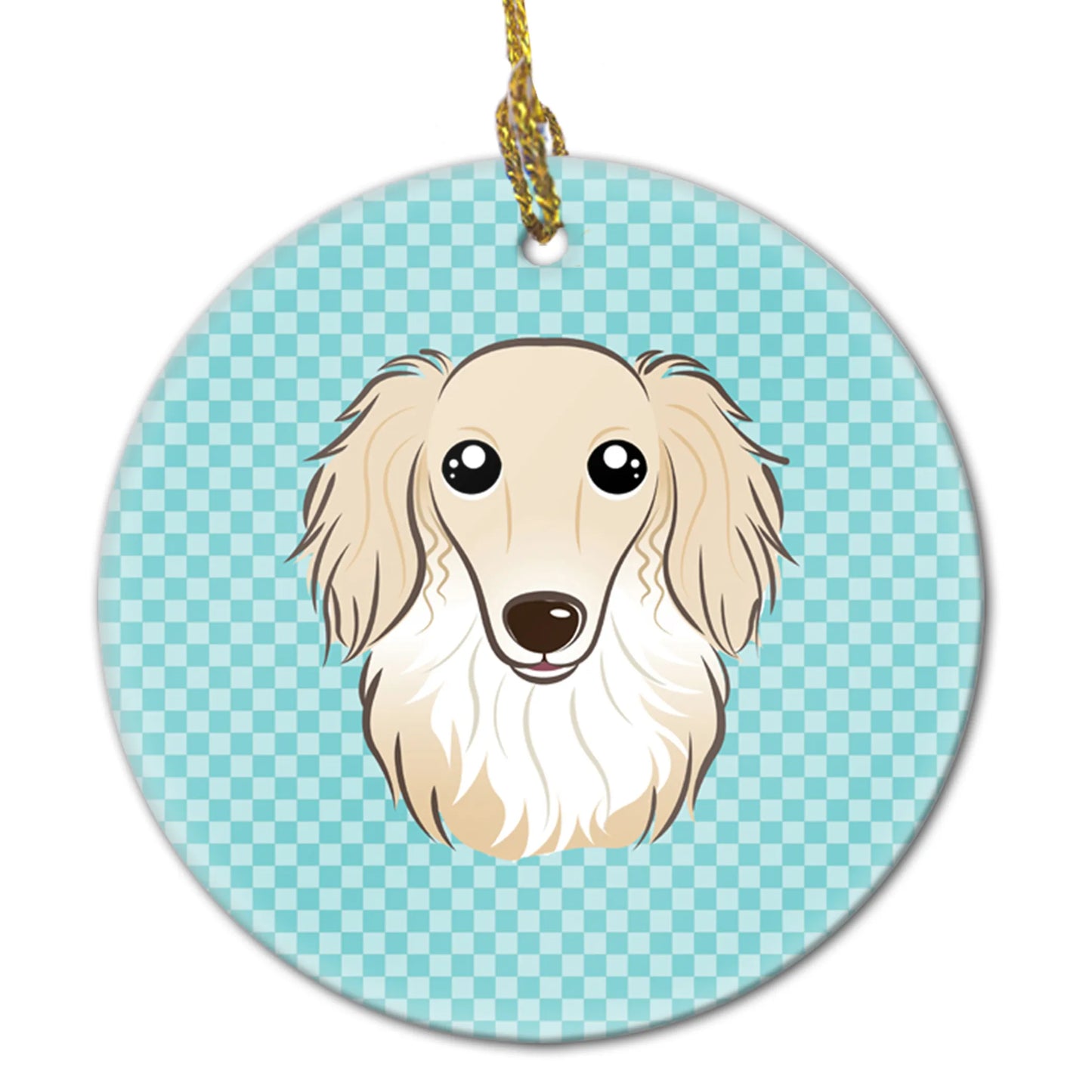 Dog Portrait on Ceramic Ornament - Size: 2.8 X 2.8 | Pack Of: 1