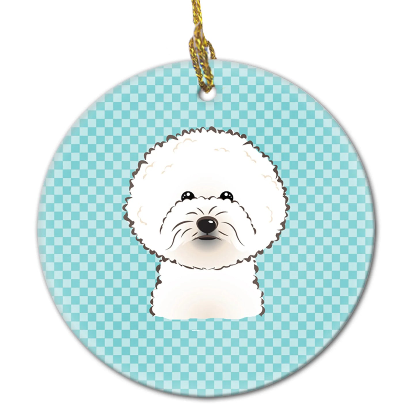 Dog Portrait on Ceramic Ornament - Size: 2.8 X 2.8 | Pack Of: 1