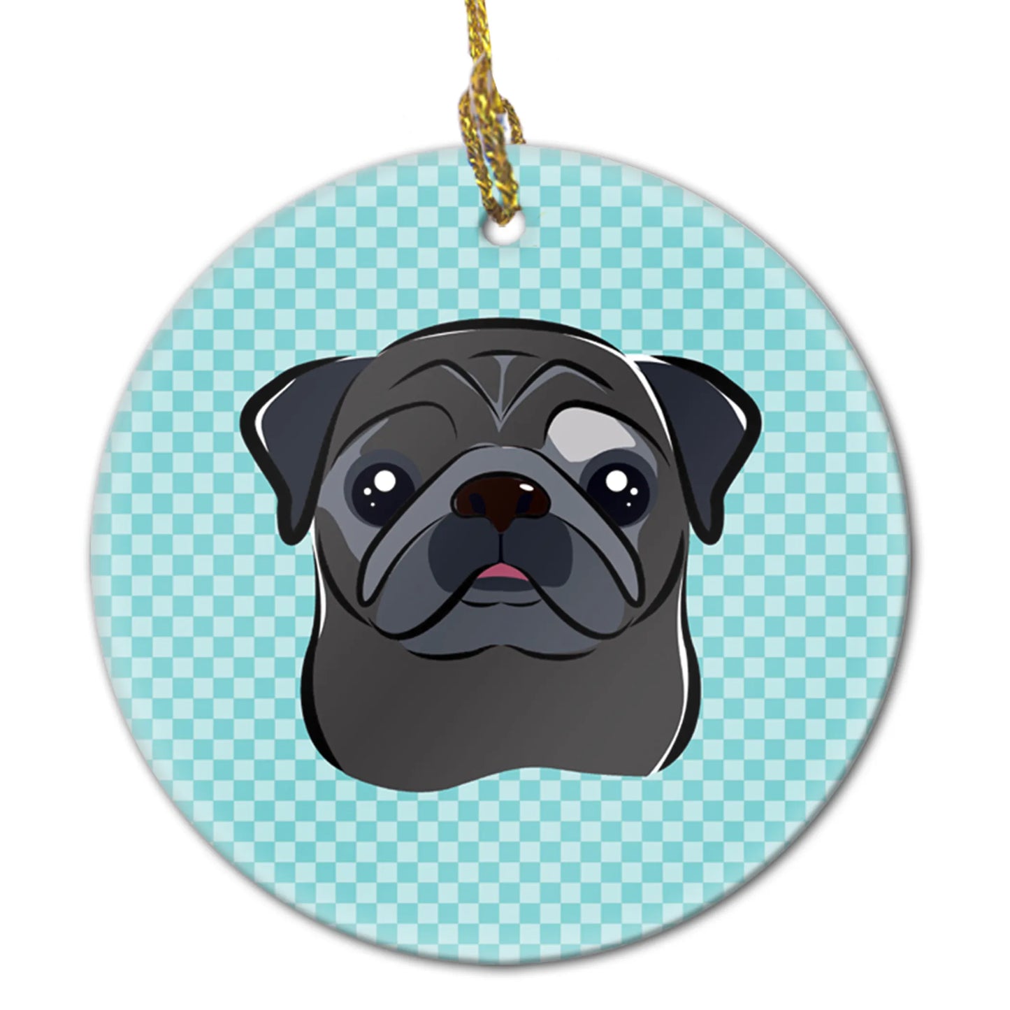 Dog Portrait on Ceramic Ornament - Size: 2.8 X 2.8 | Pack Of: 1