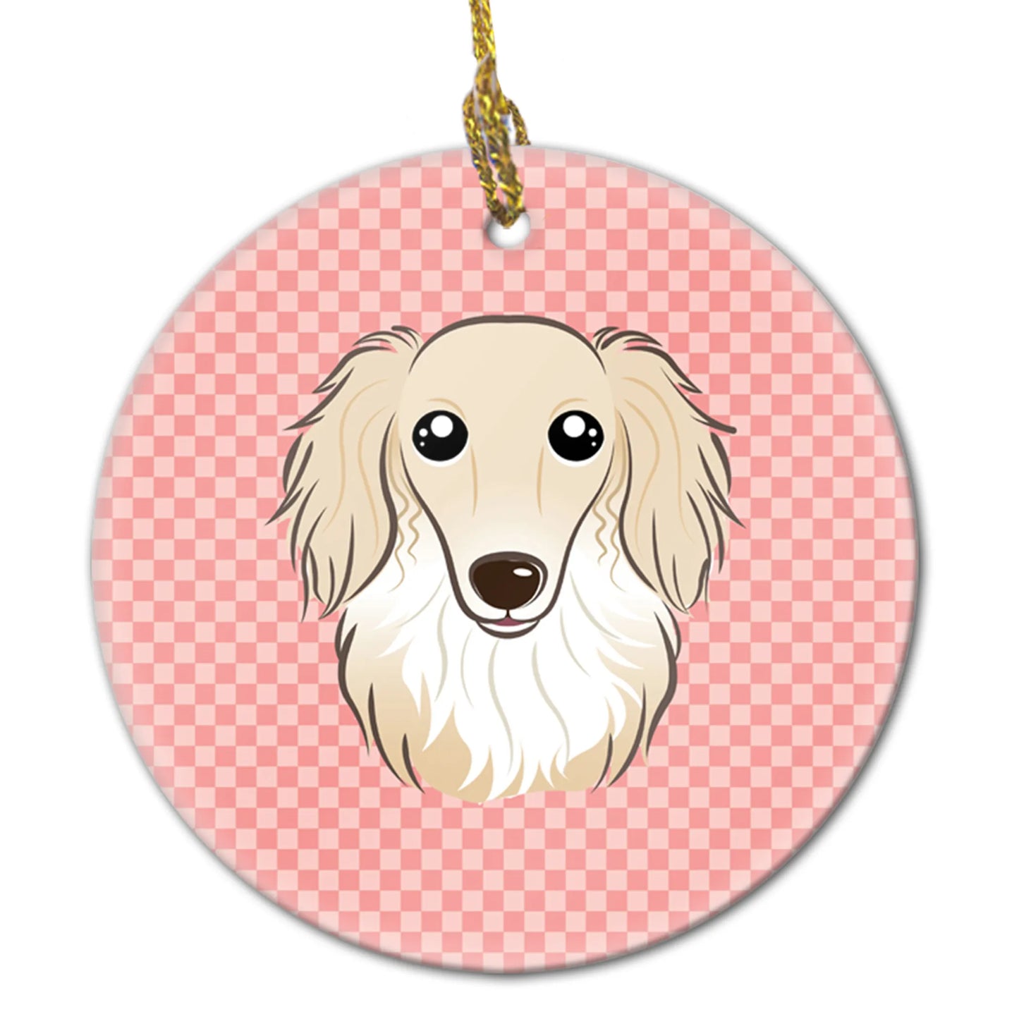 Dog Portrait on Ceramic Ornament - Size: 2.8 X 2.8 | Pack Of: 1